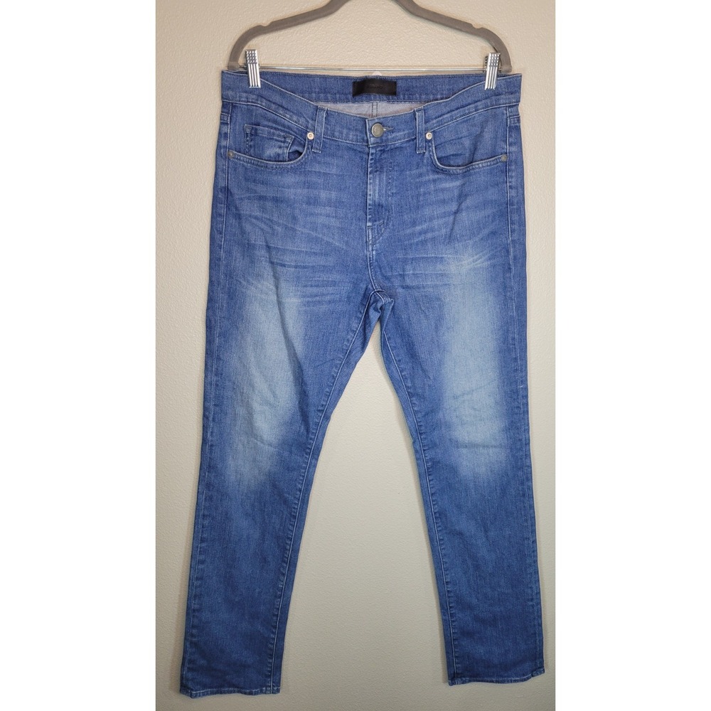 J Brand 2042 Slim Straight Jeans Men's 34 Medium Wash Stretch Made in USA  516